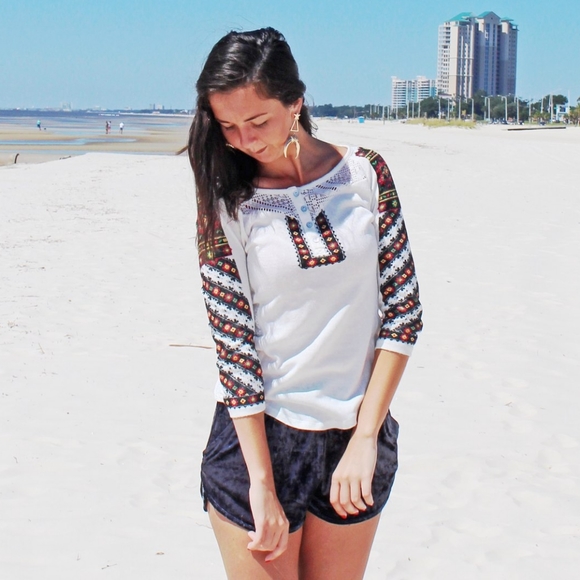 DIY Cross stitch embroidered blouse - Picture 1 of 7